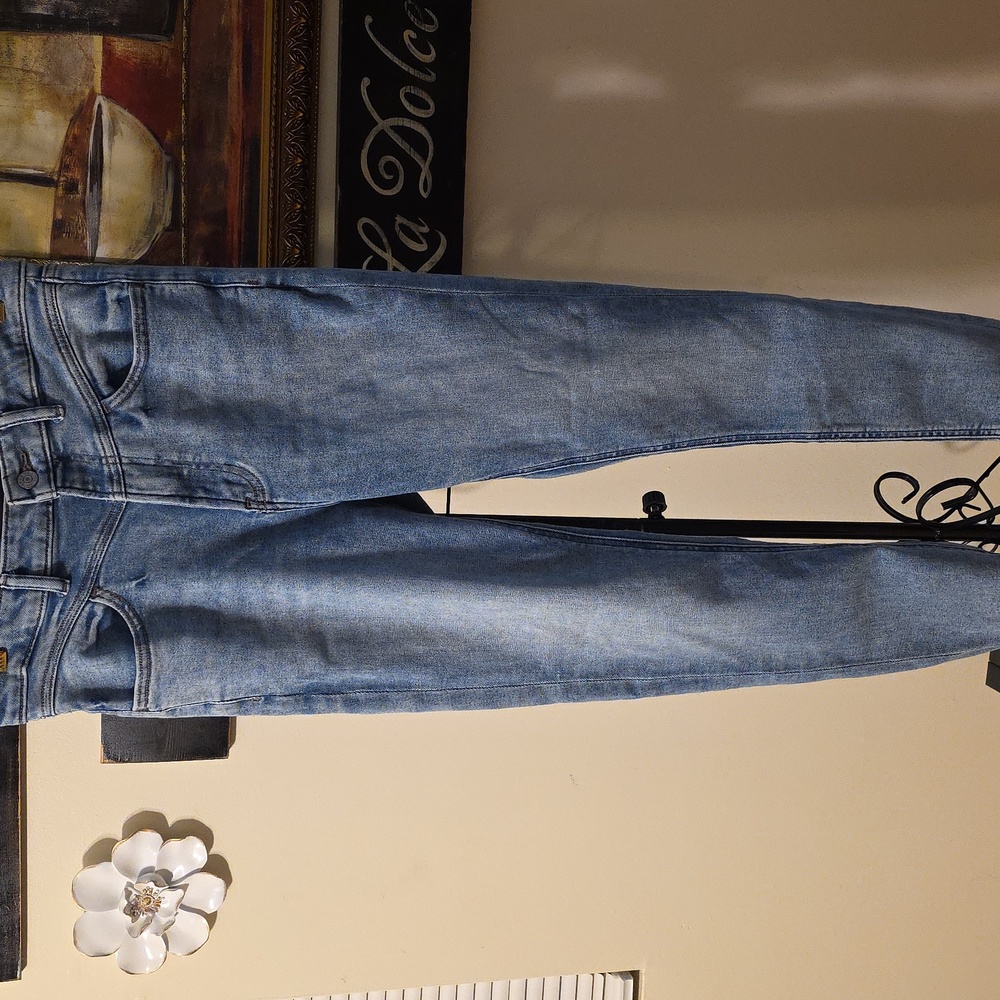 Express Classic Blue Denim Jeans Womens 6R Cropped Skinny High Rise